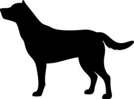 Dog Silhouette Illustration of a Canine in a Minimalist vector