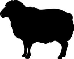 Fluffy Sheep Silhouette Design of a Farm Animal vector