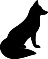 Elegant Fox Silhouette Illustration for Wildlife Nature Themes vector