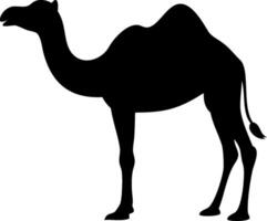 Camel Silhouette Design Illustration of a Desert Animal in Minimalist Style vector