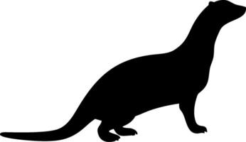Mongoose Silhouette Illustration for Nature Design vector