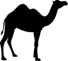 Simple Camel Silhouette Art Illustration for Safari and Wildlife Themes vector
