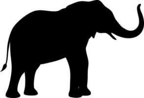 Creative Majestic Elephant Silhouette Art for Safari Themes vector
