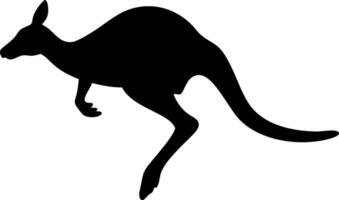 Kangaroo Silhouette Design Illustration of a Jumping Marsupial Minimalist and Creative Art Style vector