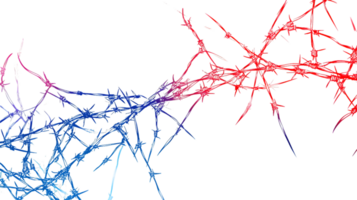 Abstract Red And Blue Branch Artwork On Transparent Background png