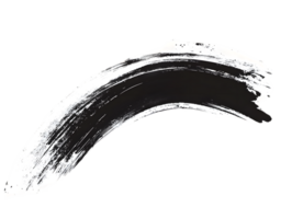 Abstract Black and White Paint Stroke on a Transparent Background png