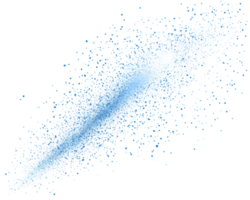 Abstract Blue Particle Splash on Transparent Background png