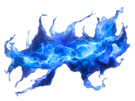 Abstract Blue Energy Splash on Transparent Background png