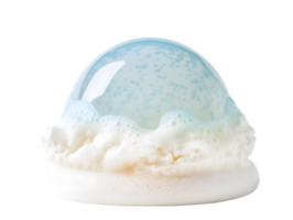 Abstract Blue and White Dome-Shaped Dessert on Foamy Base png