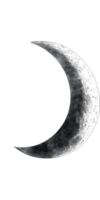 Crescent Moon Grayscale Image on Transparent Background png