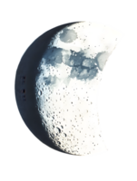 Crescent Moon with Textured Surface on Transparent Background png
