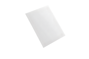 White Rectangular Paper with Irregular Edges on Transparent Background png