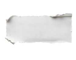 White Torn Paper Texture with Rough Edges on Transparent Background png