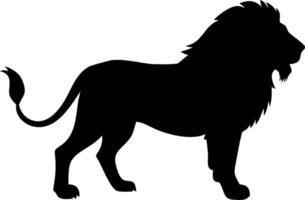 Modern Lion Silhouette Design for Prints and Branding vector
