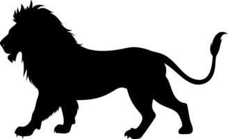 Modern Lion Silhouette Design for Prints Branding vector