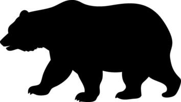 Strong Bear Silhouette Design of a Powerful Animal Emblem vector
