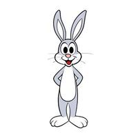 Cute Rabbit Cartoon Character Illustration for Kid and Fun Designs vector
