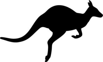 Kangaroo Silhouette Design Illustration of a Jumping Marsupial in a Creative Art Style vector