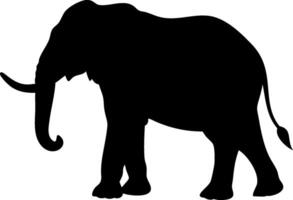 Minimalist Elephant Silhouette Illustration Grace vector