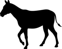 Zebra Silhouette Design of a Wild Animal with Stripes in Black and White for Creative and Modern Art vector