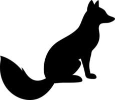 Elegant Fox Silhouette Illustration for Wildlife and Nature Themes vector