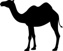 Camel Silhouette Design Illustration of a Desert Animal in a Minimalist Style vector