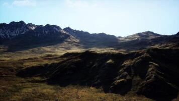 A view of a mountain range from a distance video