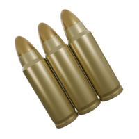 3d illustration of multiple bullet or ammo with gold color, it looks like tin or brass, Precision Ammunition with Realistic Design png