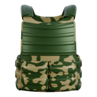 Realistic 3D illustration of military armor or Kevlar, featuring durable materials, tactical details, and battle-ready design, ideal for combat, and defense visuals png