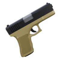 Professional 3D Visualization of a Glock Firearm for Defense. It is perfect for military theme png