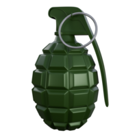 3d illustration of pineapple grenade, Iconic MK2 pineapple grenade with rugged texture, tactical details, and combat realism, perfect for military-themed visuals png