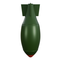 3d illustration of atomic bomb with green color and red, 3d nuclear bomb, it is perfect for military theme png
