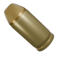 3d illustration of weapon bullet or ammo with gold color, it looks like tin or brass, Precision Ammunition with Realistic Design png