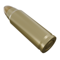 3D Bullet, Precision Ammunition with Realistic Design, 3d illustration of weapon bullet or ammo with gold color, it is perfect military design theme png