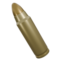 3D Bullet, Precision Ammunition with Realistic Design, 3d illustration of weapon bullet or ammo with gold color, it looks like tin or brass png