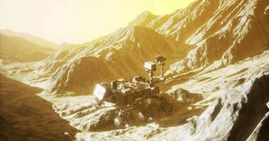 Exploration of Martian terrain by Curiosity rover under sunlight conditions video