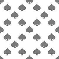 Spades Card Suit colored minimal seamless pattern or background vector