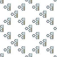 Chemical Molecule with Test-Tube Science concept colored seamless pattern vector