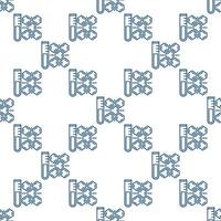 Chemical Formula and Culture Tube Biochemistry concept outline seamless pattern vector