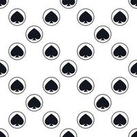 Circle with Spades Playing Card Suit solid seamless pattern vector