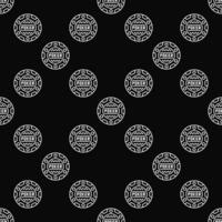 Poker Chip Gambling outline seamless pattern or background vector