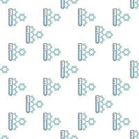Chemical Molecule and Test-Tube Biotechnology Science outline seamless pattern vector