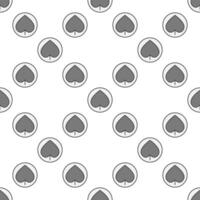 Spades Playing Card Suit round colored seamless pattern or background vector
