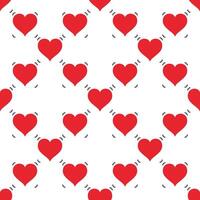Hearts Card Suit simple red solid seamless pattern or background vector