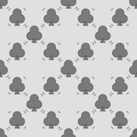 Clubs Card Suit simple colored seamless pattern or background vector