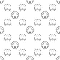 Circle with Clubs Playing Card Suit thin line seamless pattern vector