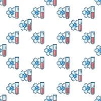Sample Tube and Molecule concept colored seamless pattern vector