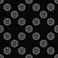 Clubs Poker Chip linear seamless pattern or background vector