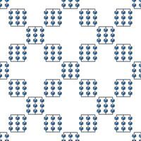 Blockchain Technology with 9 Blocks blue seamless pattern vector