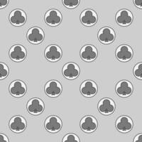 Circle with Clubs Playing Card Suit colored seamless pattern vector